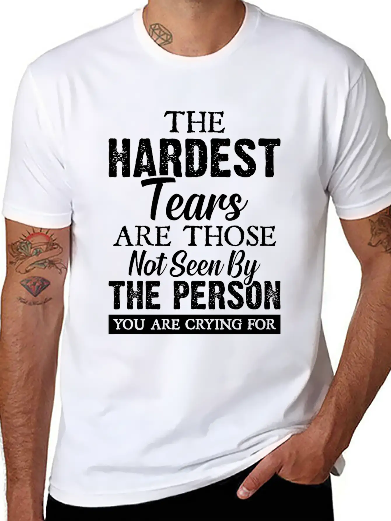 The Hardest Tears Classic Fit Graphic Tee For Daily Comfort – Unisex Cotton Shirt