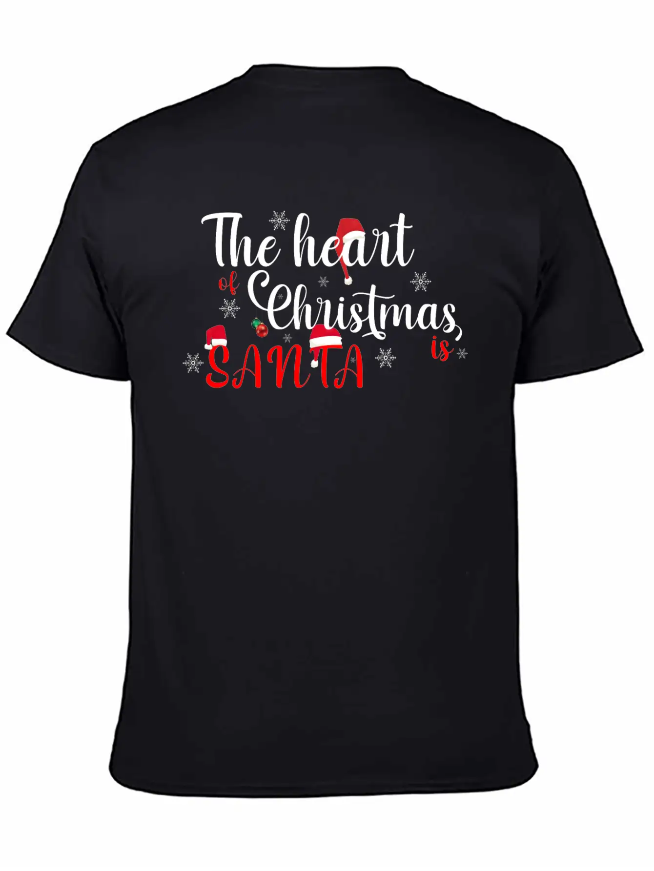 The Heart Of Christmas Is Santa T-SHIRT Casual Graphic T-Shirt – Simple And Comfortable Daily Wear