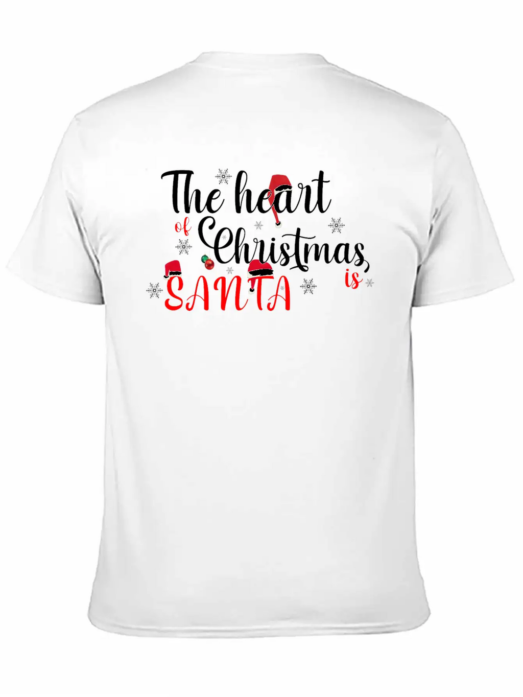 The Heart Of Christmas Is Santa T-SHIRT Casual Graphic T-Shirt – Simple And Comfortable Daily Wear