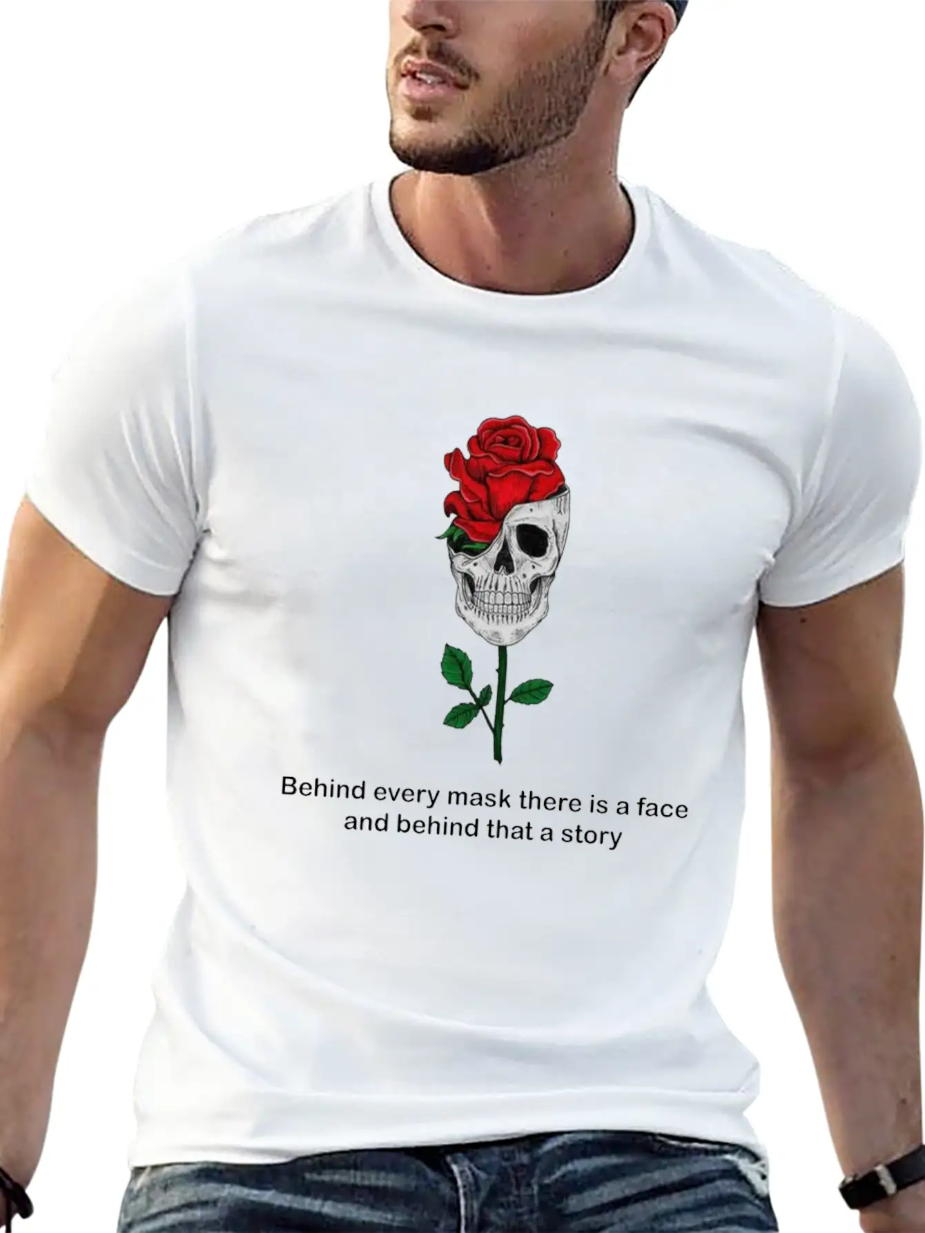 The Hidden Face Breathable Soft Cotton T-Shirt – Timeless Casual Look