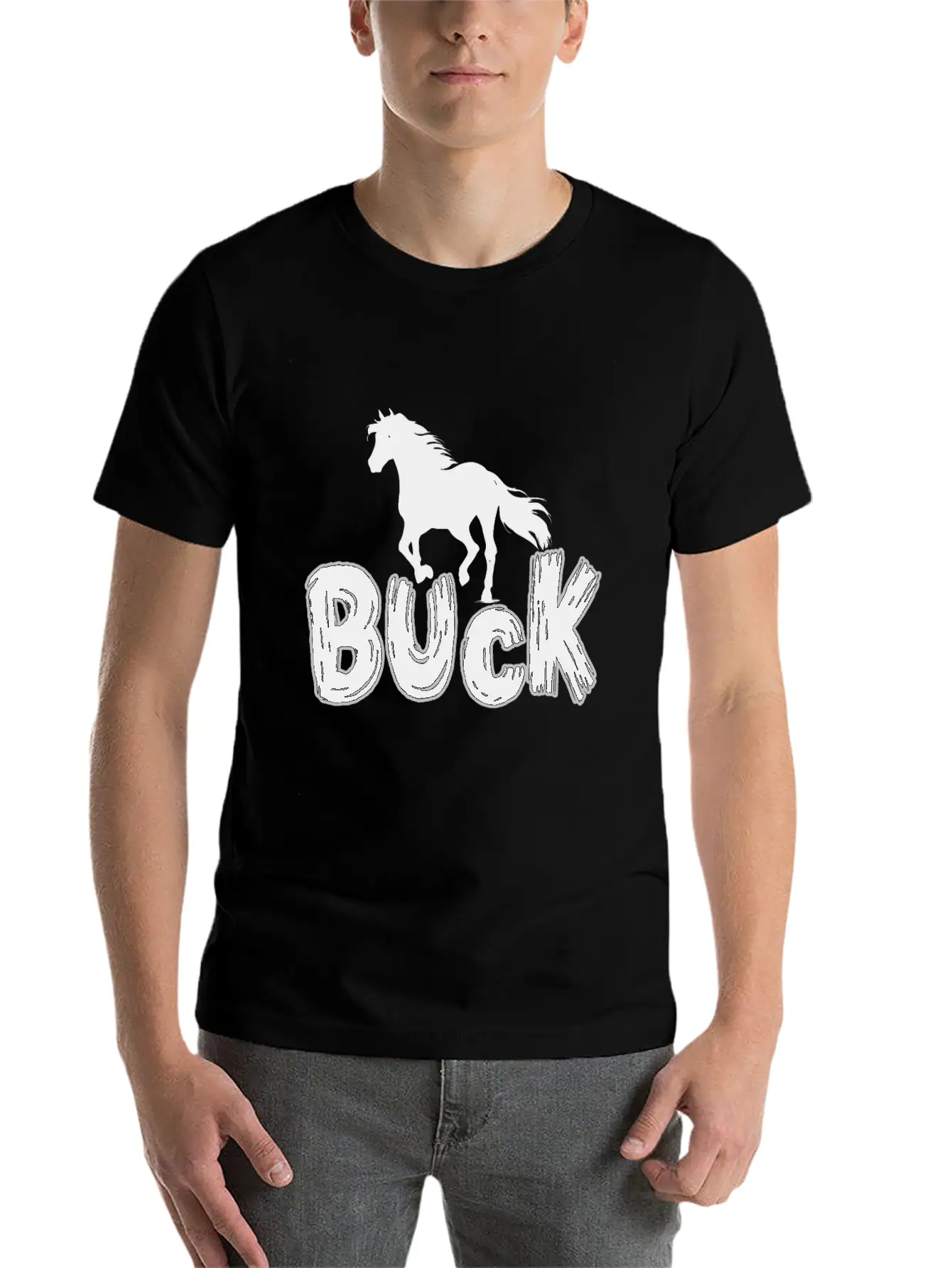 The Horse Buck Unisex Casual T-Shirt – Clean Design For Daily Comfort