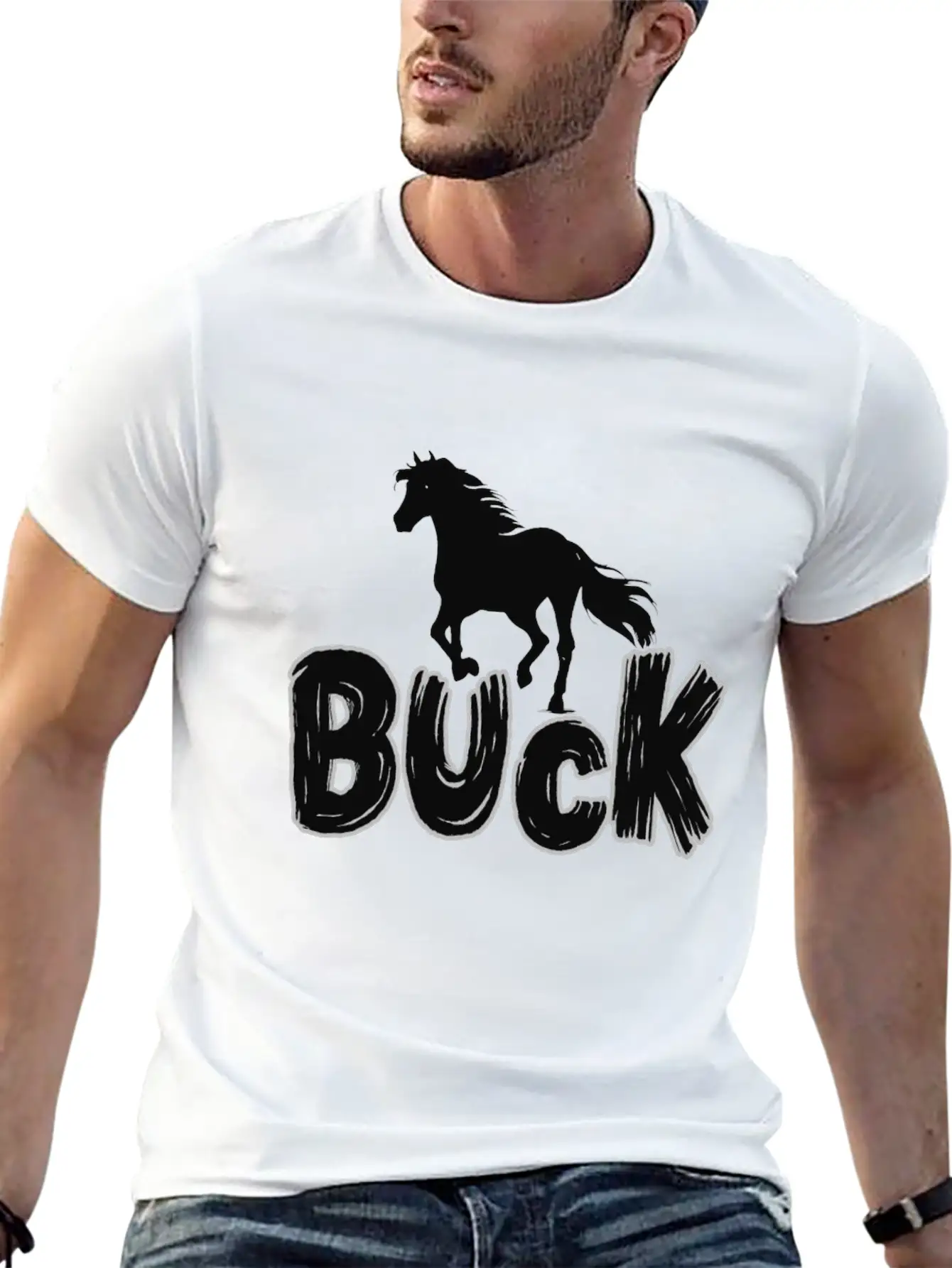 The Horse Buck Unisex Casual T-Shirt – Clean Design For Daily Comfort