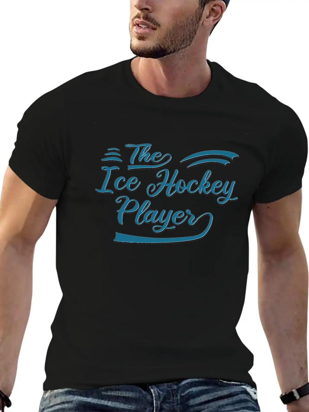 The Ice Hockey Player Stylish Everyday T-Shirt – Unisex Basic Cotton Tee