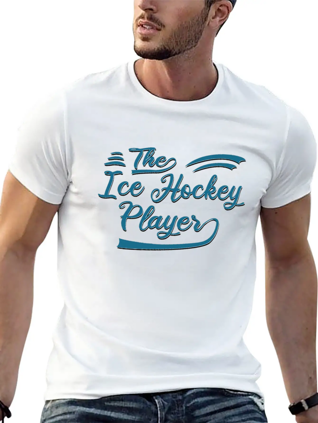 The Ice Hockey Player Stylish Everyday T-Shirt – Unisex Basic Cotton Tee