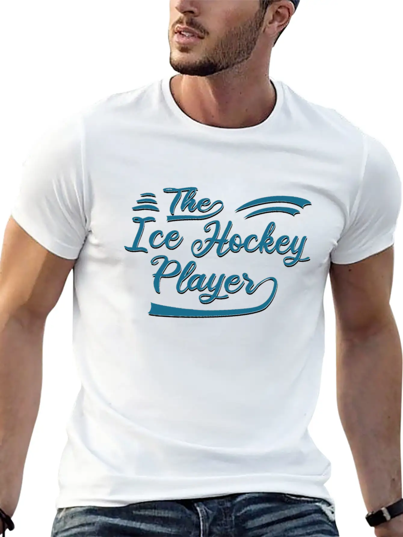 The Ice Hockey Player Stylish Everyday T-Shirt – Unisex Basic Cotton Tee