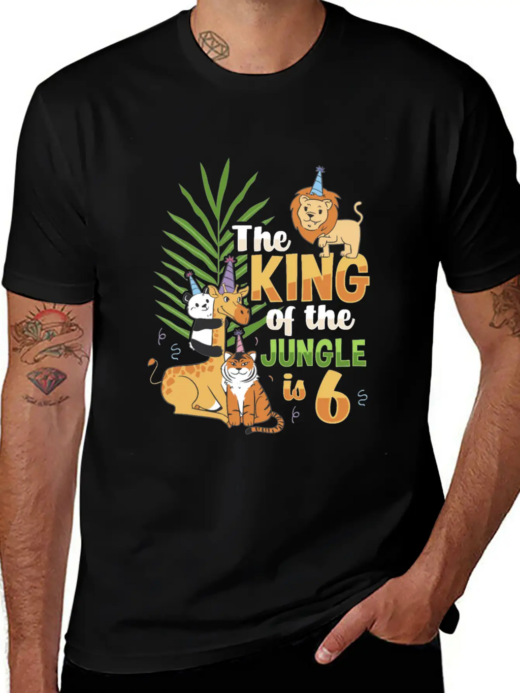 The King Of The Jungle Is 6 Design Unisex Casual T-Shirt – Clean Design For Daily Comfort