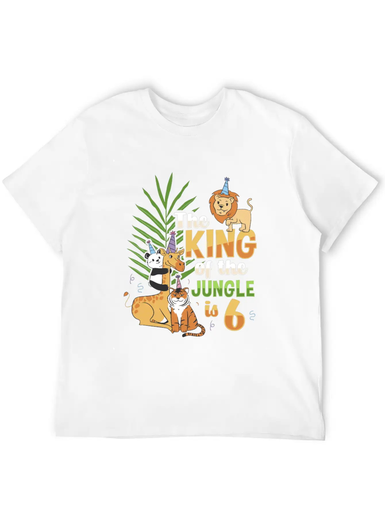 The King Of The Jungle Is 6 Design Unisex Casual T-Shirt – Clean Design For Daily Comfort