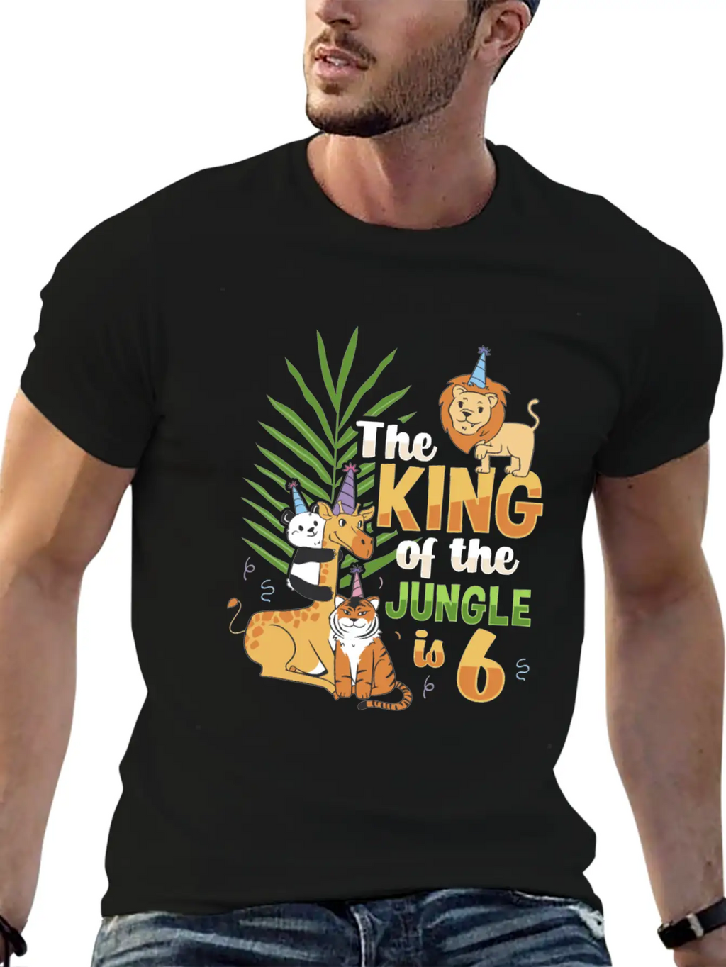 The King Of The Jungle Is 6 Design Unisex Casual T-Shirt – Clean Design For Daily Comfort