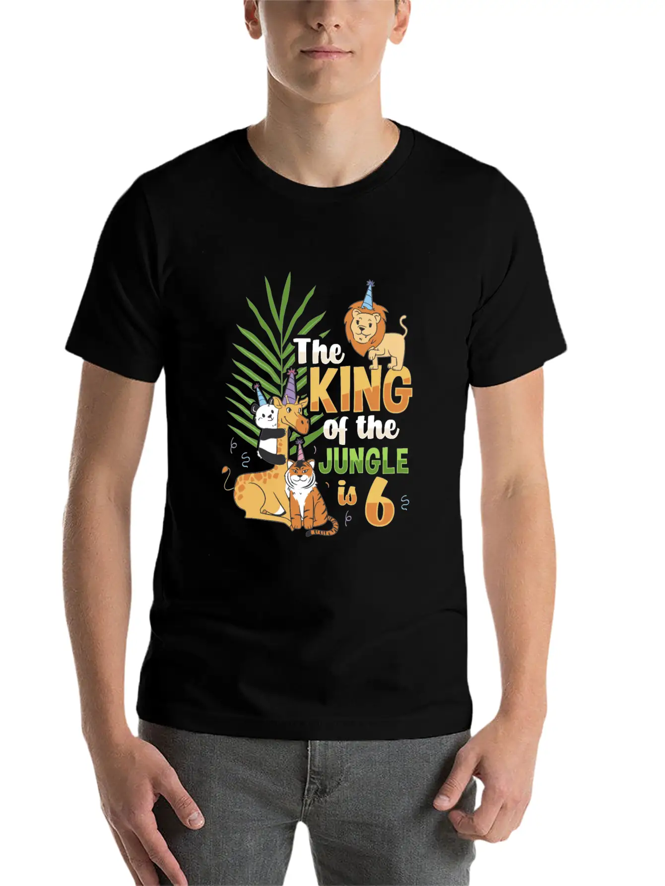 The King Of The Jungle Is 6 Design Unisex Casual T-Shirt – Clean Design For Daily Comfort