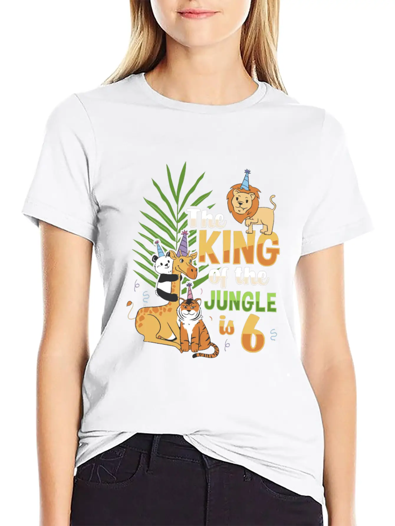 The King Of The Jungle Is 6 Design Unisex Casual T-Shirt – Clean Design For Daily Comfort
