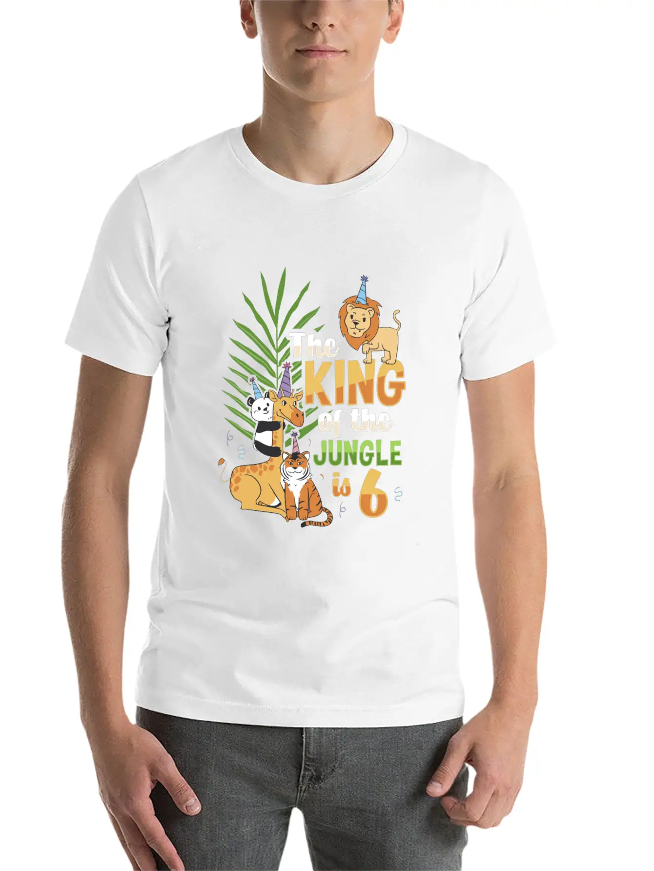 The King Of The Jungle Is 6 Design Unisex Casual T-Shirt – Clean Design For Daily Comfort