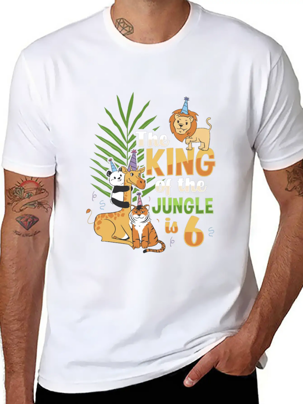 The King Of The Jungle Is 6 Design Unisex Casual T-Shirt – Clean Design For Daily Comfort