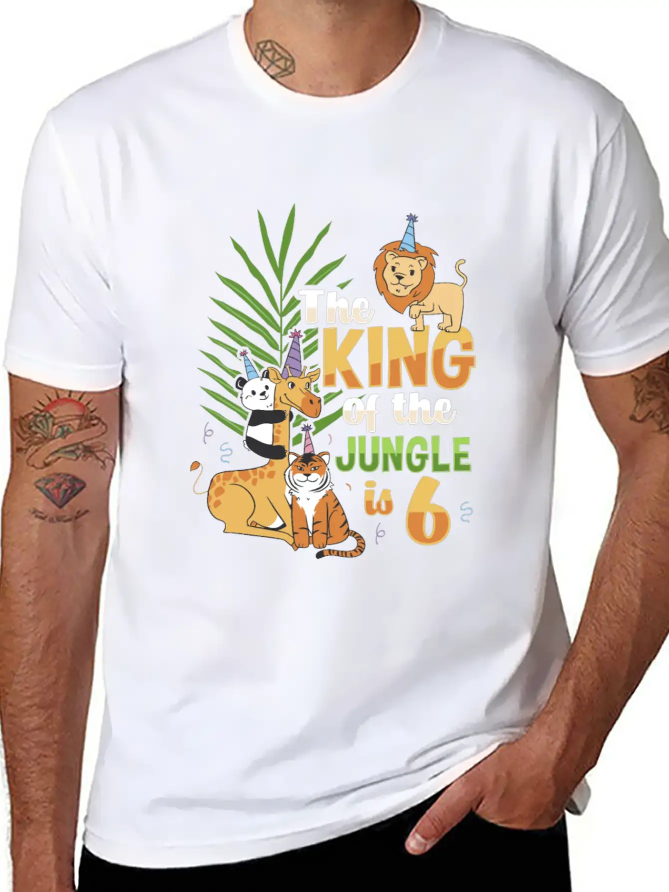 The King Of The Jungle Is 6 Design Unisex Casual T-Shirt – Clean Design For Daily Comfort
