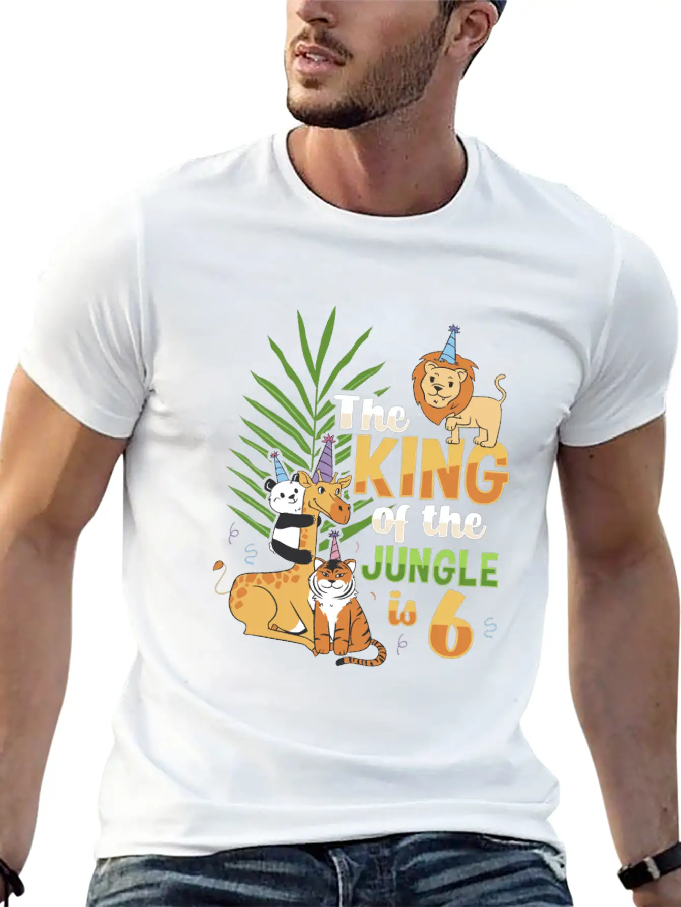 The King Of The Jungle Is 6 Design Unisex Casual T-Shirt – Clean Design For Daily Comfort