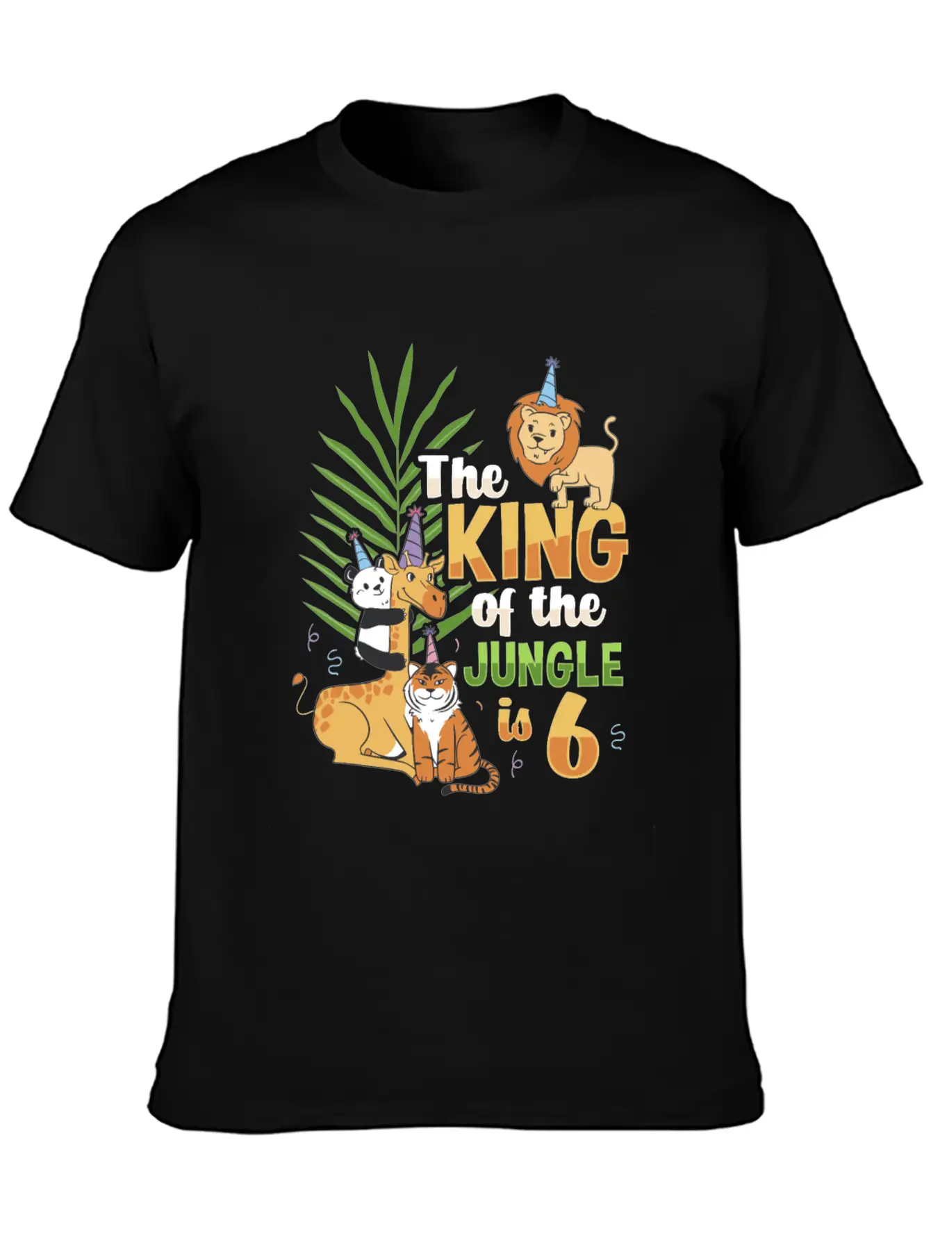 The King Of The Jungle Is 6 Design Unisex Casual T-Shirt – Clean Design For Daily Comfort