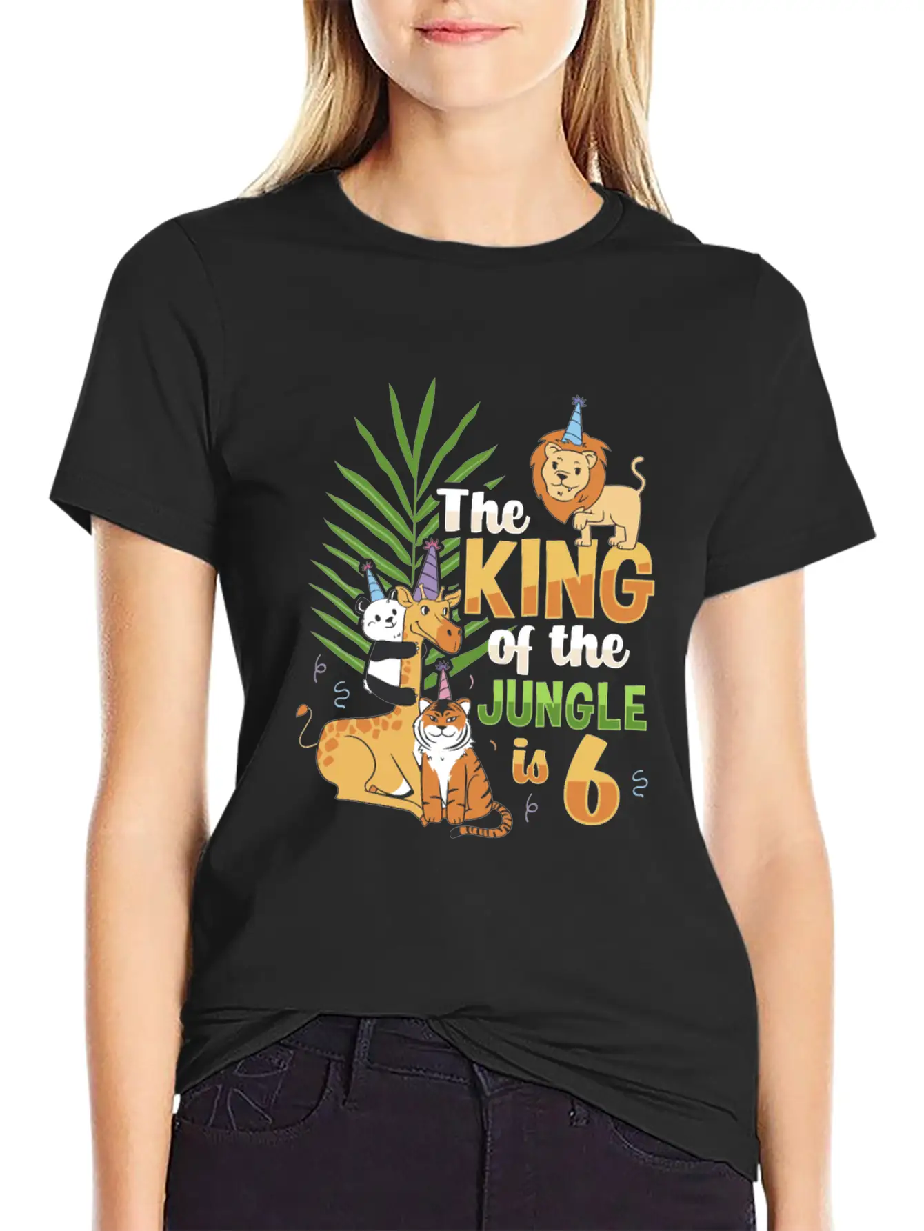 The King Of The Jungle Is 6 Design Unisex Casual T-Shirt – Clean Design For Daily Comfort