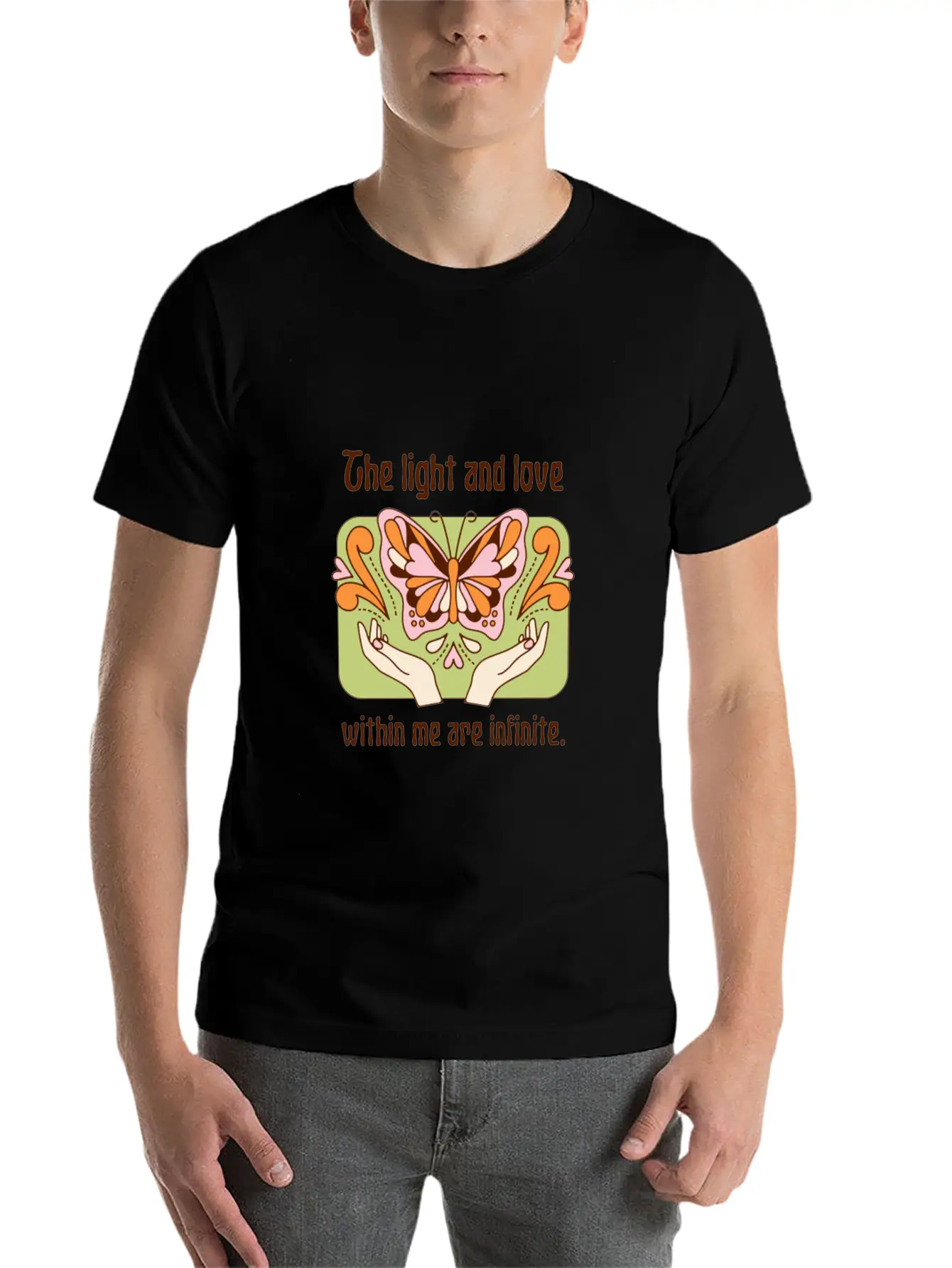 The Light And Love Within Me Infinite Unisex Casual T-Shirt – Clean Design For Daily Comfort