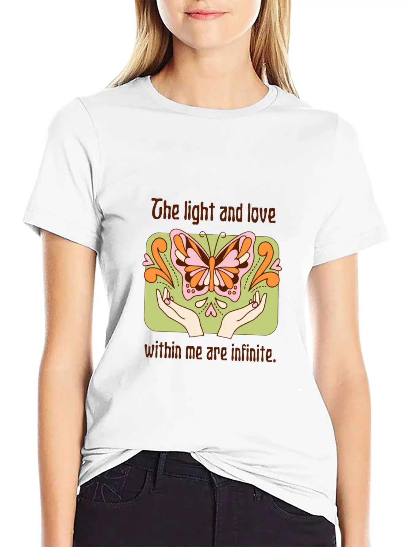 The Light And Love Within Me Infinite Unisex Casual T-Shirt – Clean Design For Daily Comfort