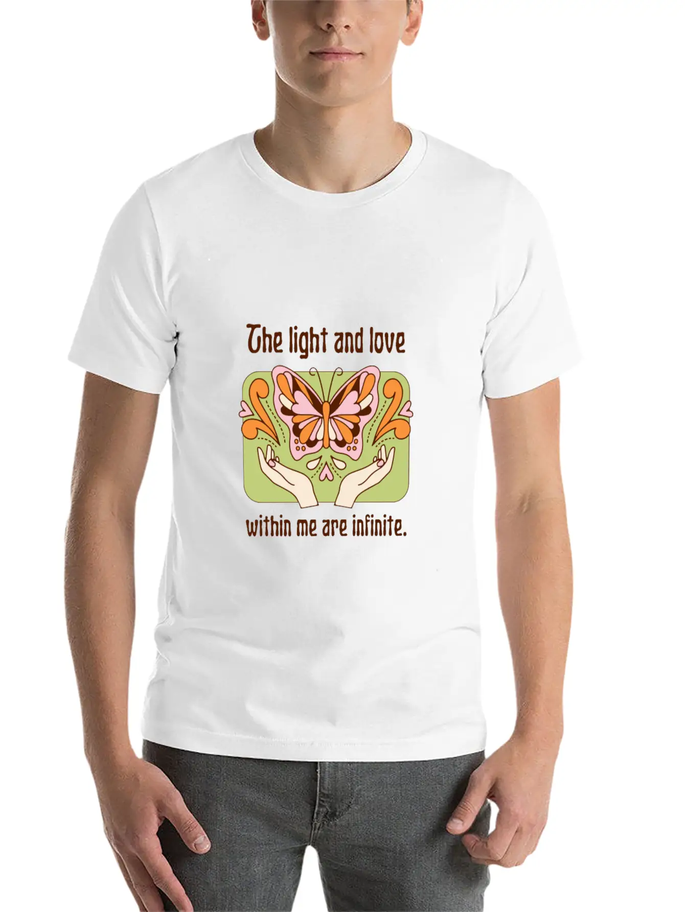 The Light And Love Within Me Infinite Unisex Casual T-Shirt – Clean Design For Daily Comfort