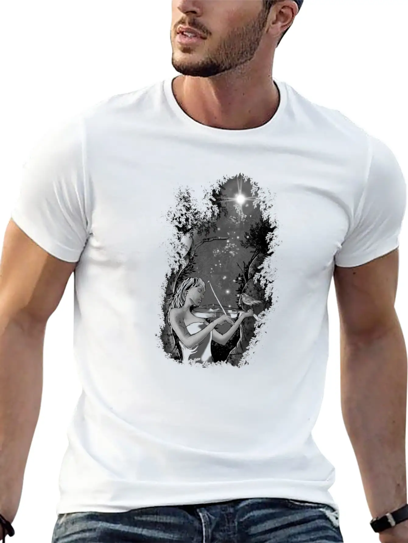 The Light Of Music Girl W Unisex Casual T-Shirt – Clean Design For Daily Comfort