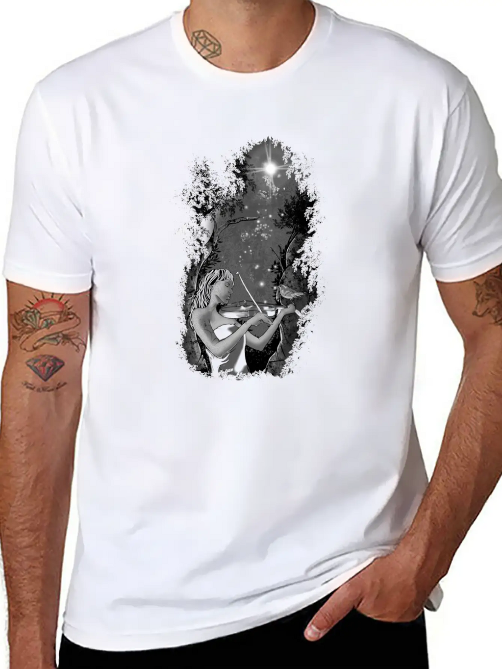 The Light Of Music Girl W Unisex Casual T-Shirt – Clean Design For Daily Comfort