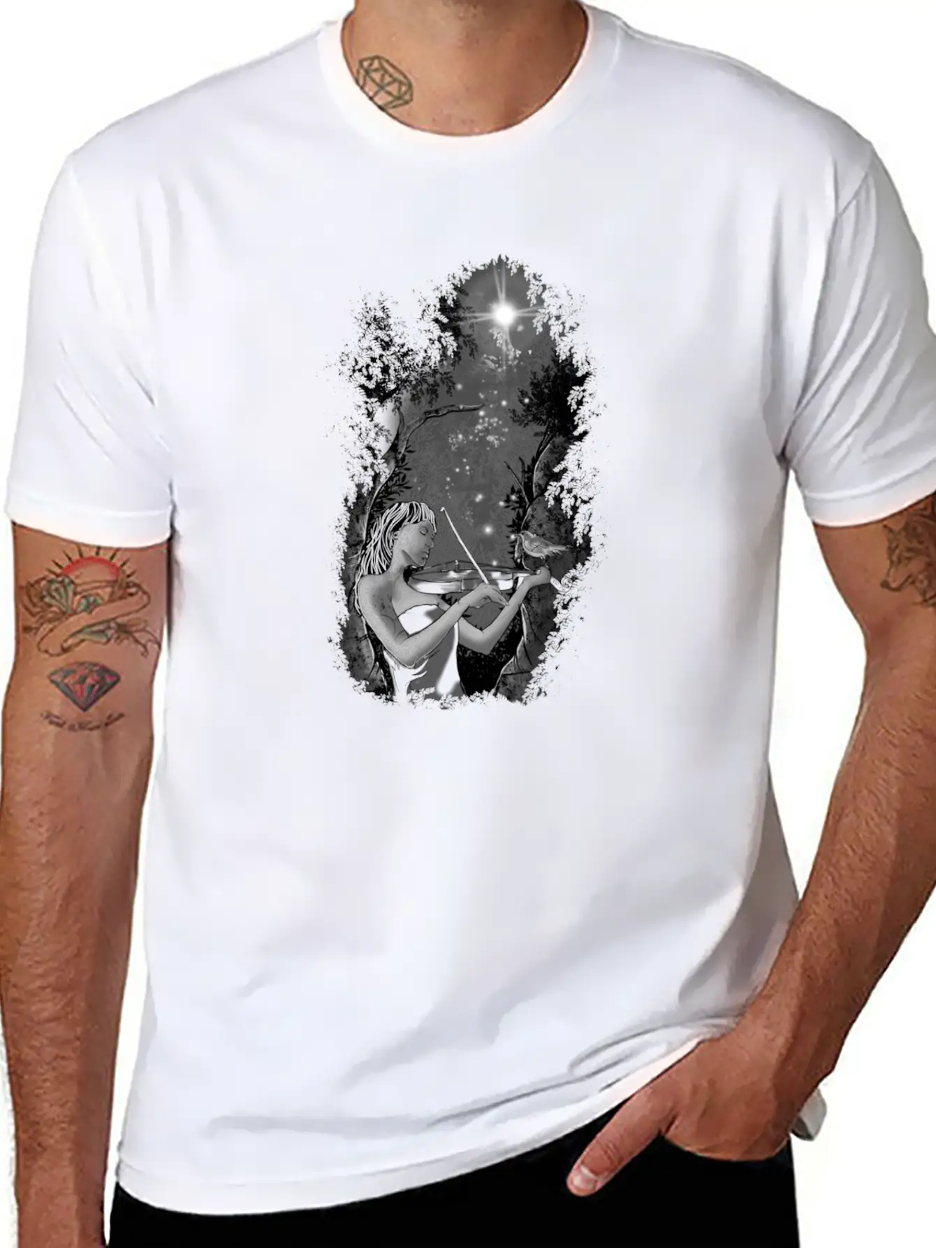 The Light Of Music Girl W Unisex Casual T-Shirt – Clean Design For Daily Comfort