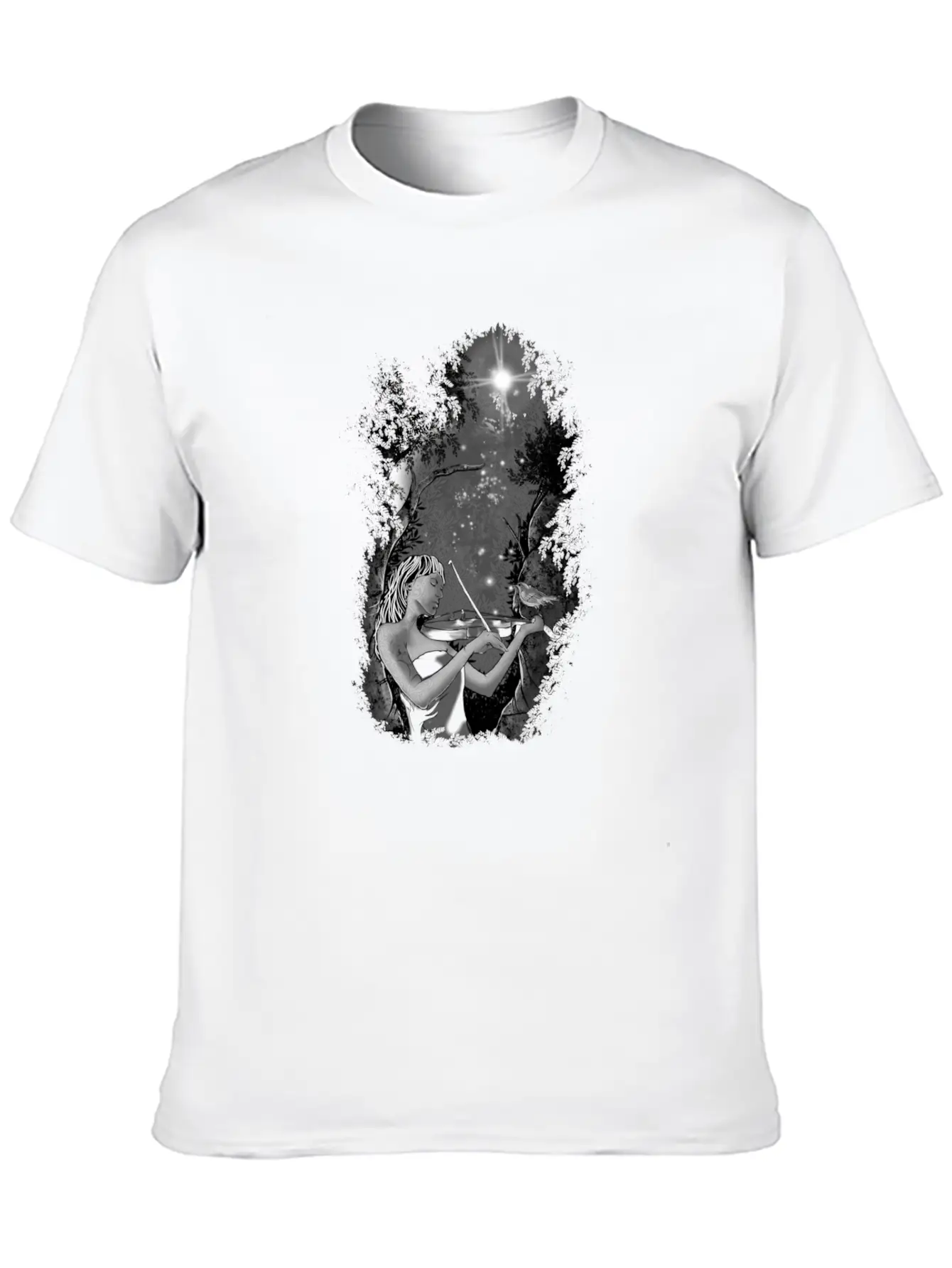 The Light Of Music Girl W Unisex Casual T-Shirt – Clean Design For Daily Comfort