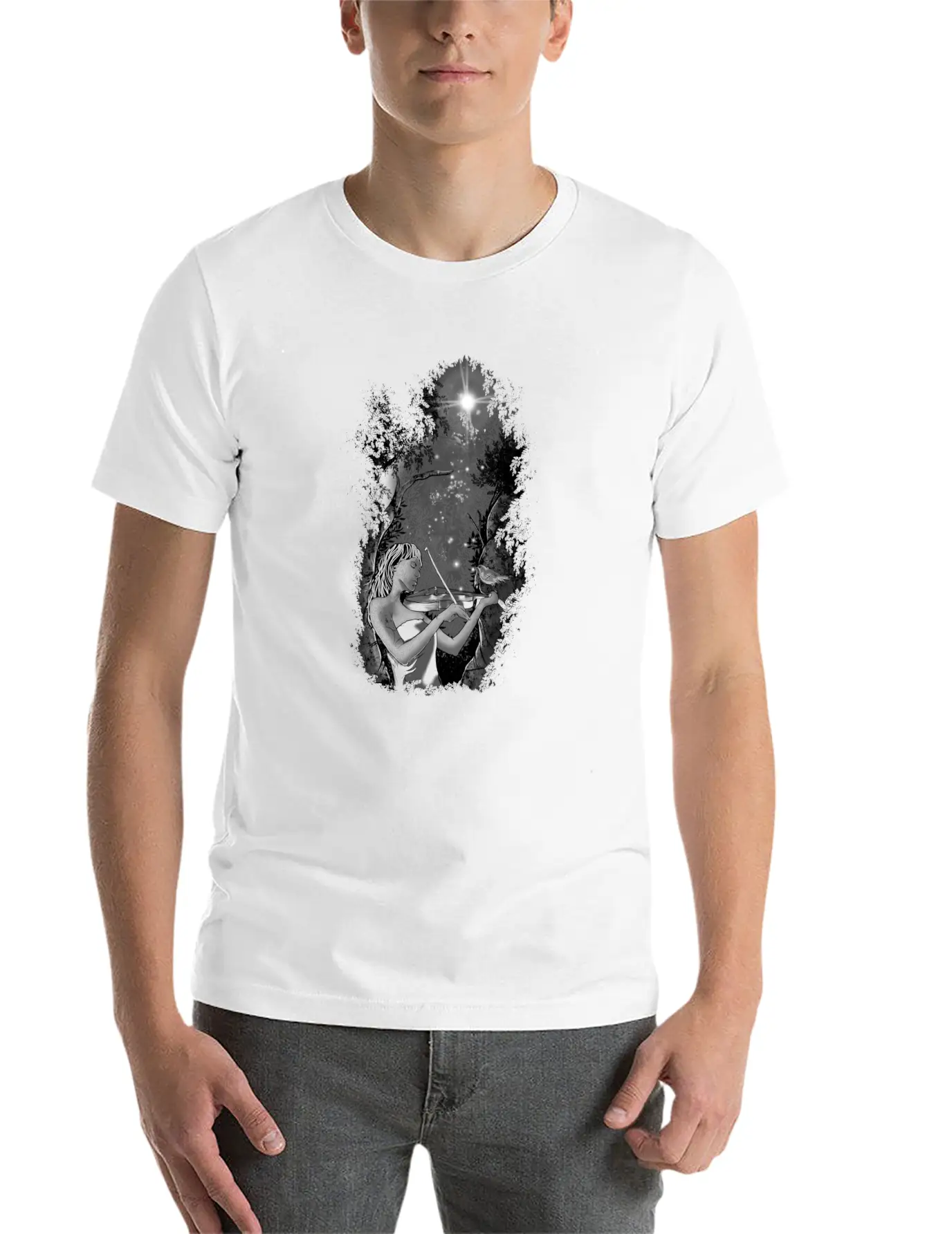 The Light Of Music Girl W Unisex Casual T-Shirt – Clean Design For Daily Comfort