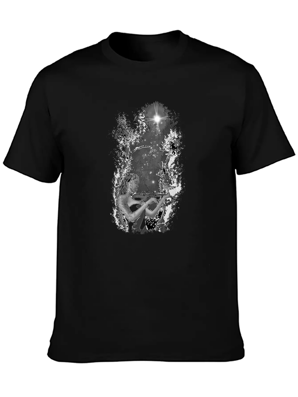 The Light Of Music Girl W Unisex Casual T-Shirt – Clean Design For Daily Comfort