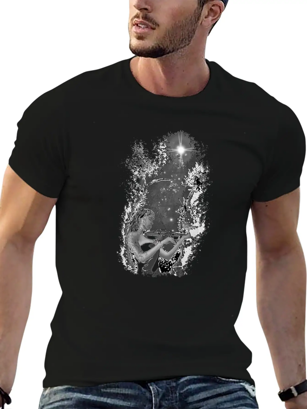 The Light Of Music Girl W Unisex Casual T-Shirt – Clean Design For Daily Comfort
