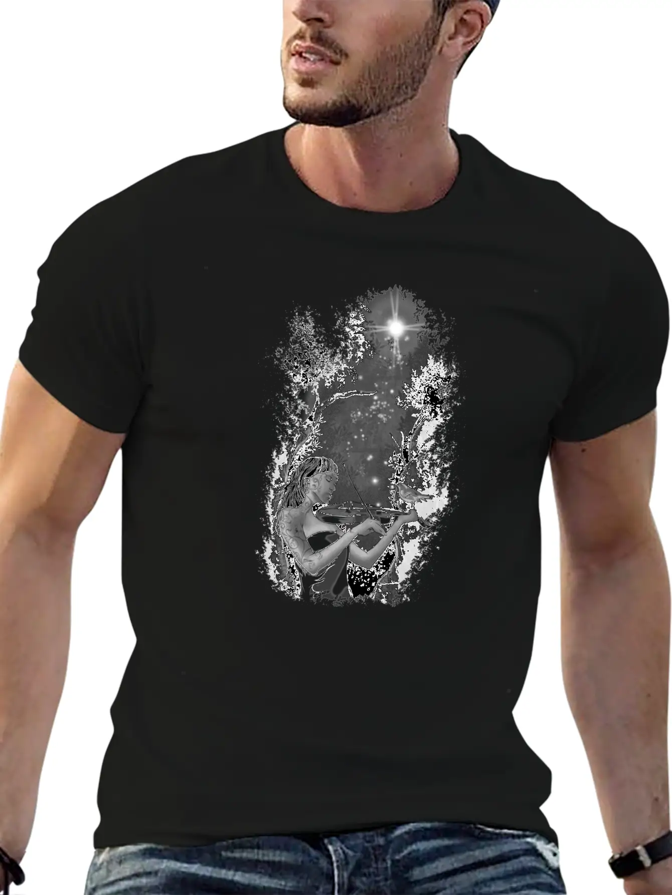 The Light Of Music Girl W Unisex Casual T-Shirt – Clean Design For Daily Comfort