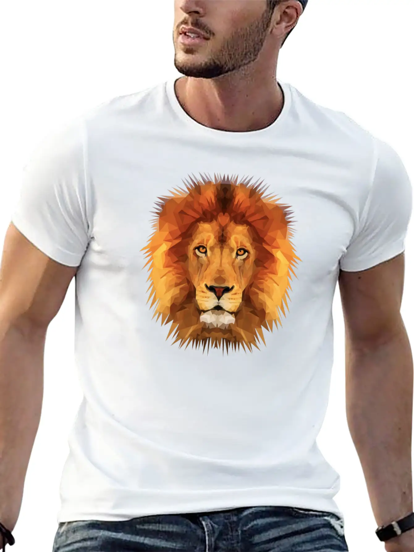 THE LION OF THE JUNGLE Breathable Soft Cotton T-Shirt – Timeless Casual Look