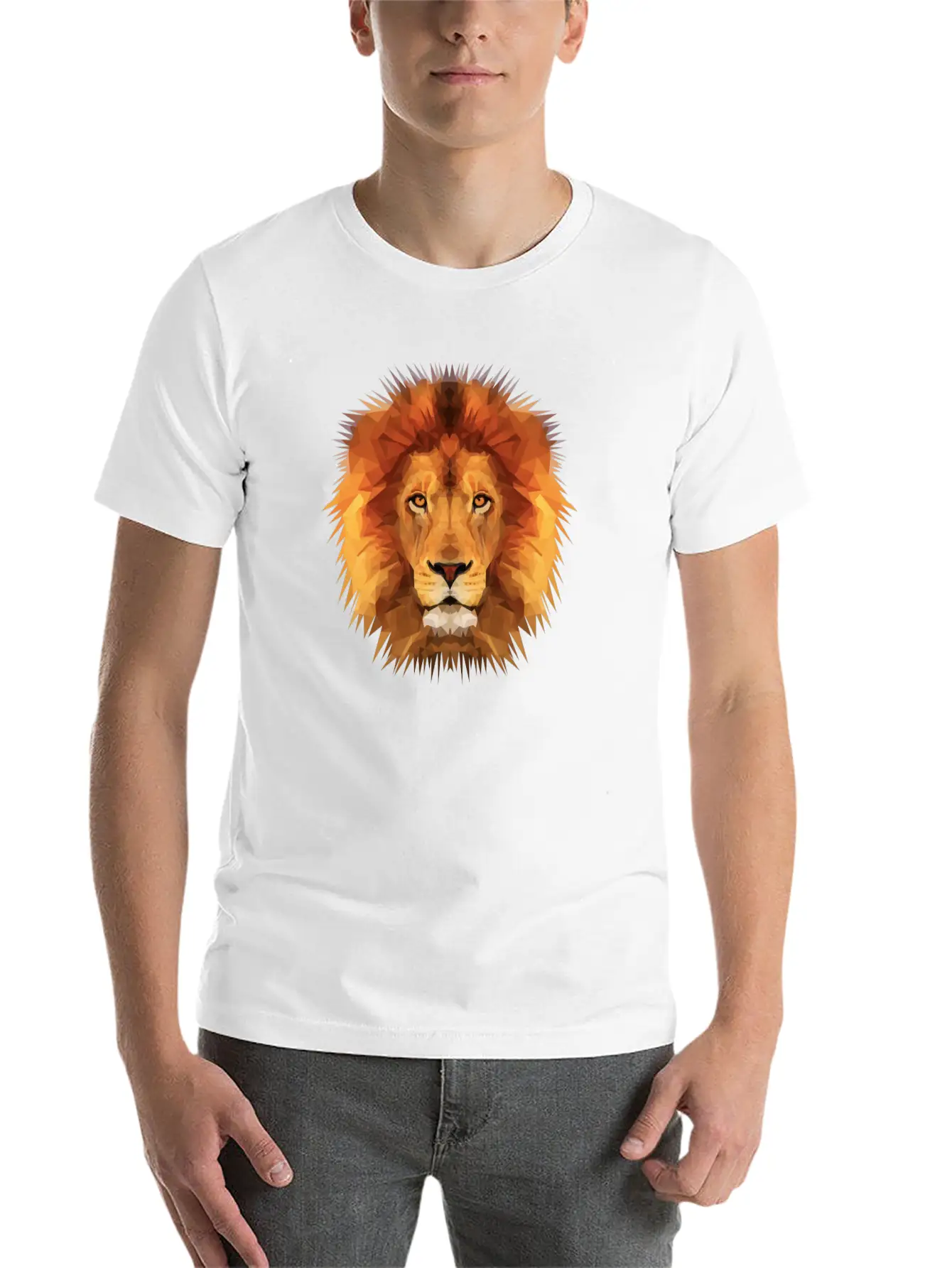 THE LION OF THE JUNGLE Breathable Soft Cotton T-Shirt – Timeless Casual Look