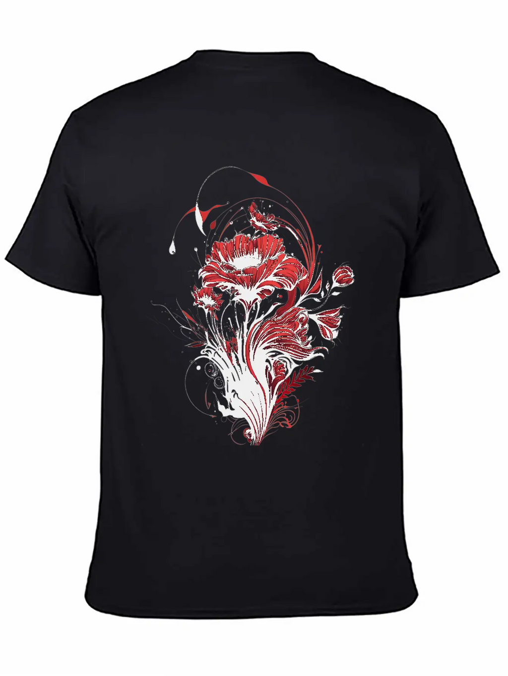 The Love: Red Flowers And The Fragrance Of Romance Casual Graphic T-Shirt – Simple And Comfortable Daily Wear