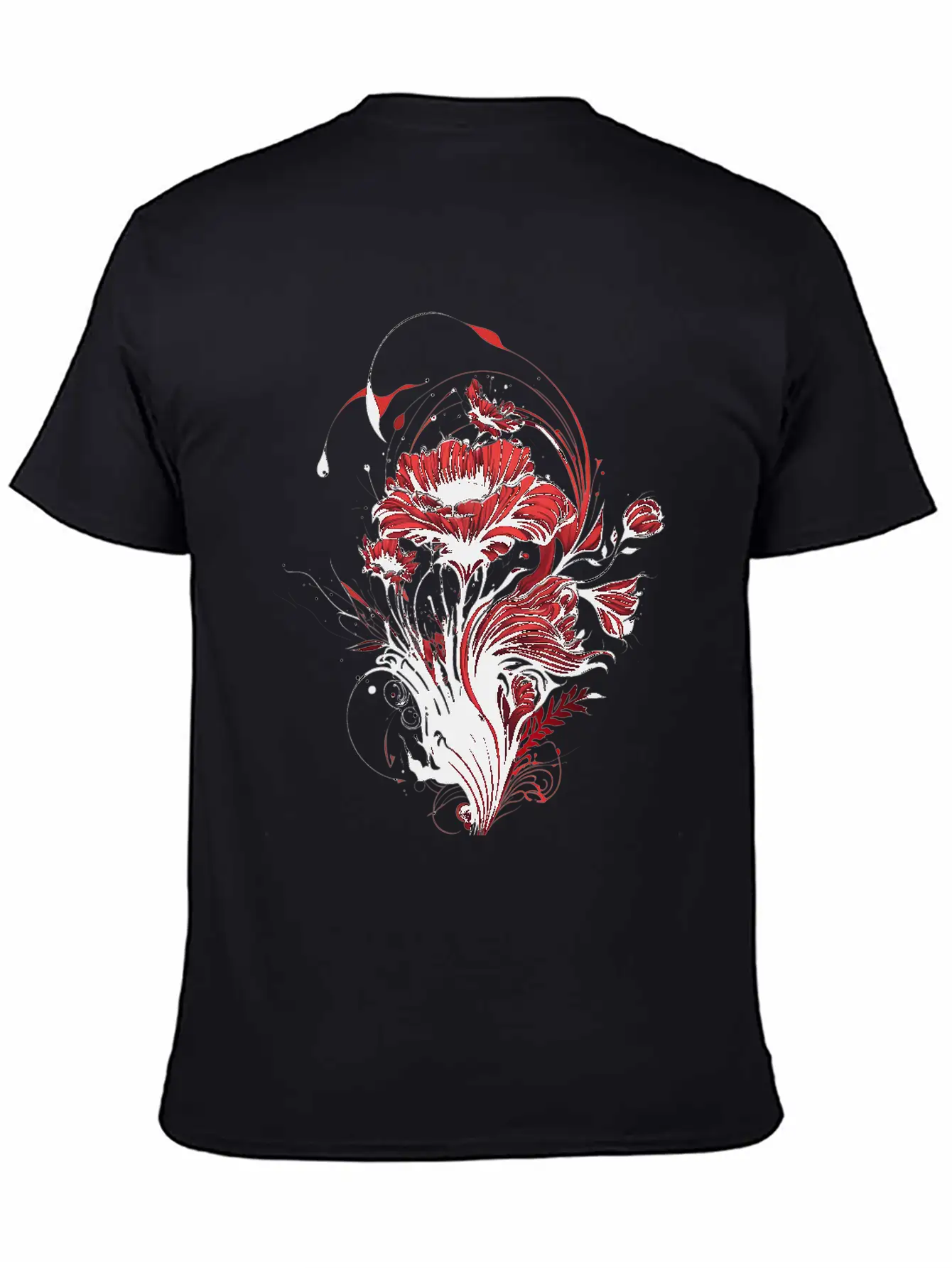 The Love: Red Flowers And The Fragrance Of Romance Casual Graphic T-Shirt – Simple And Comfortable Daily Wear