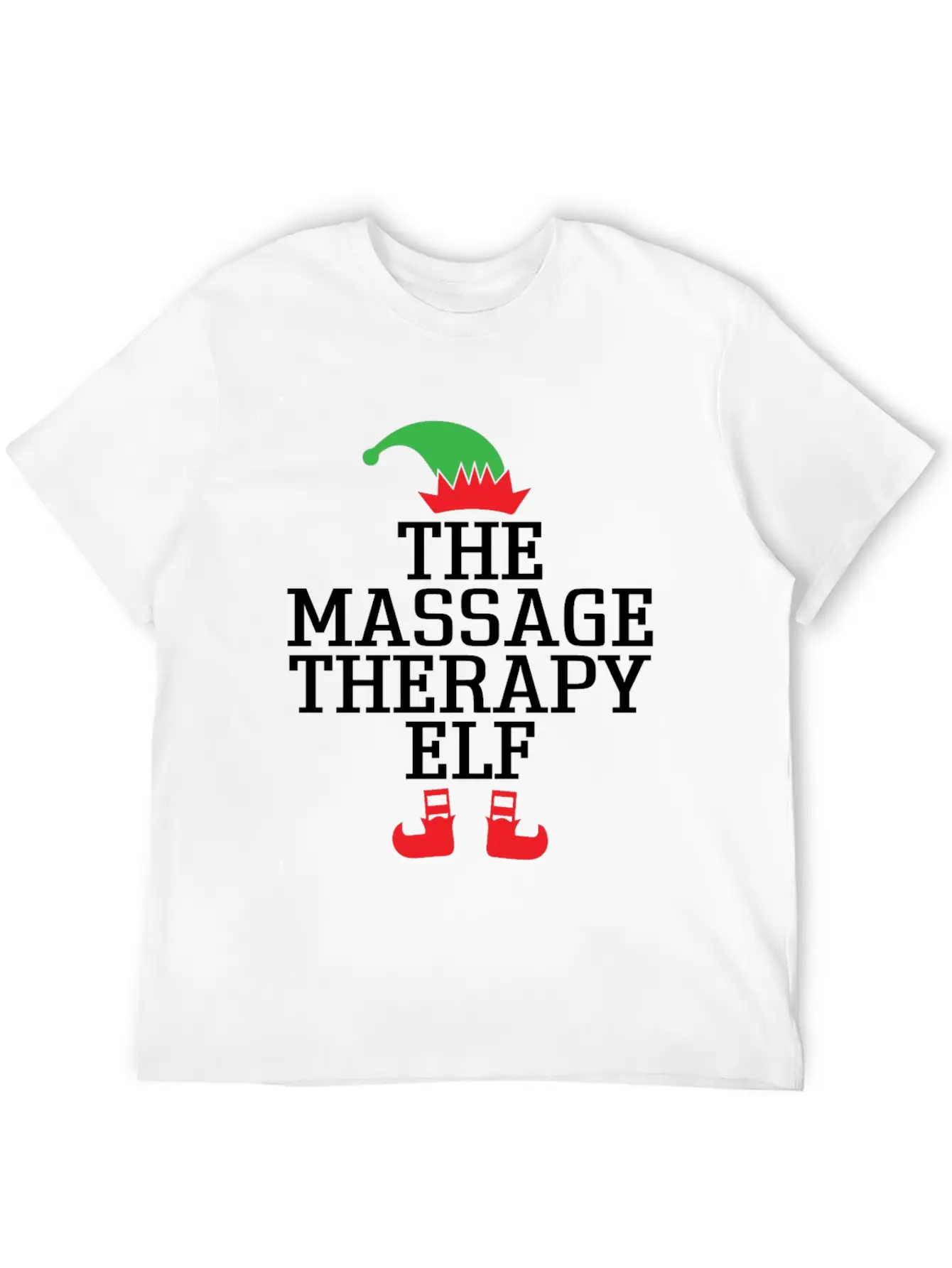 The Massage Therapy ELF, Xmas Christmas Gifts Stylish Everyday T-Shirt – Unisex Basic Cotton Tee