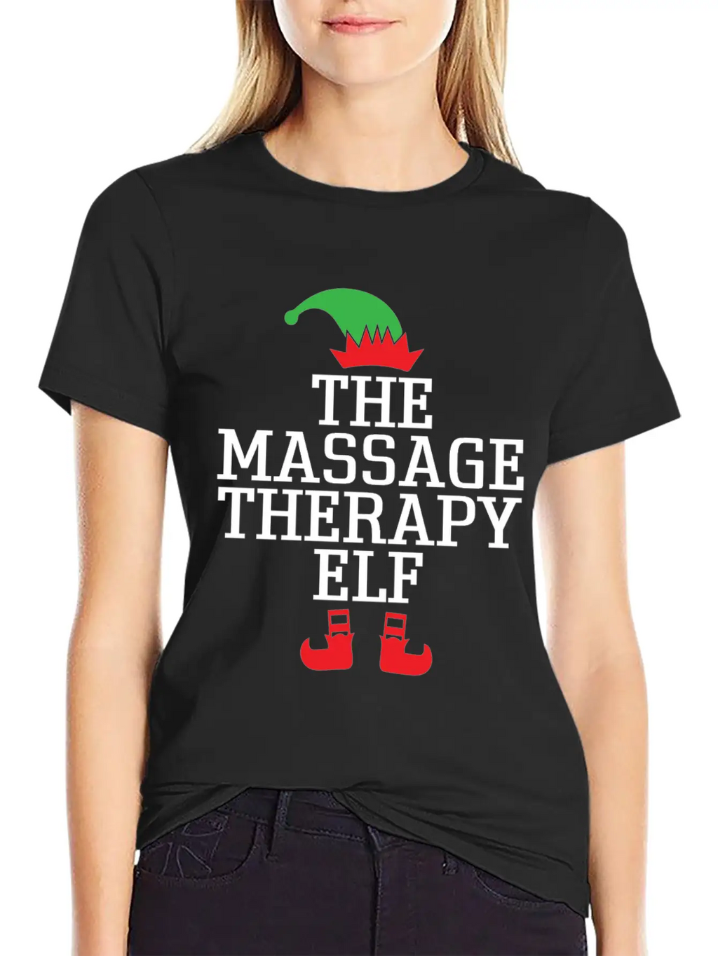 The Massage Therapy ELF, Xmas Christmas Gifts Stylish Everyday T-Shirt – Unisex Basic Cotton Tee