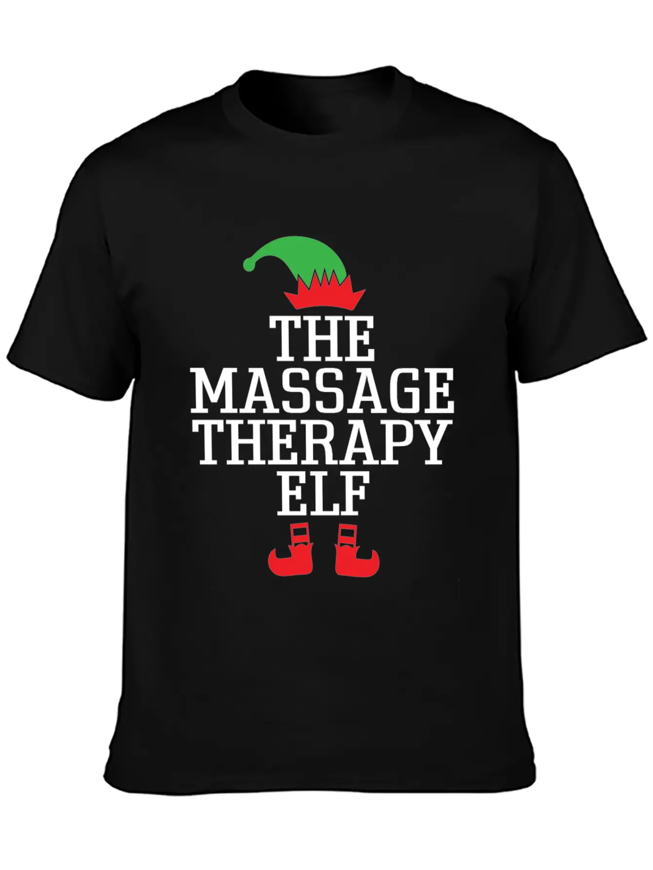 The Massage Therapy ELF, Xmas Christmas Gifts Stylish Everyday T-Shirt – Unisex Basic Cotton Tee