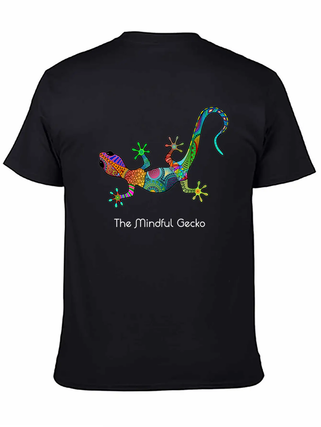 The Mindful Gecko - Light Text Unisex Short Sleeve Soft Cotton T-Shirt – Casual Everyday Wear