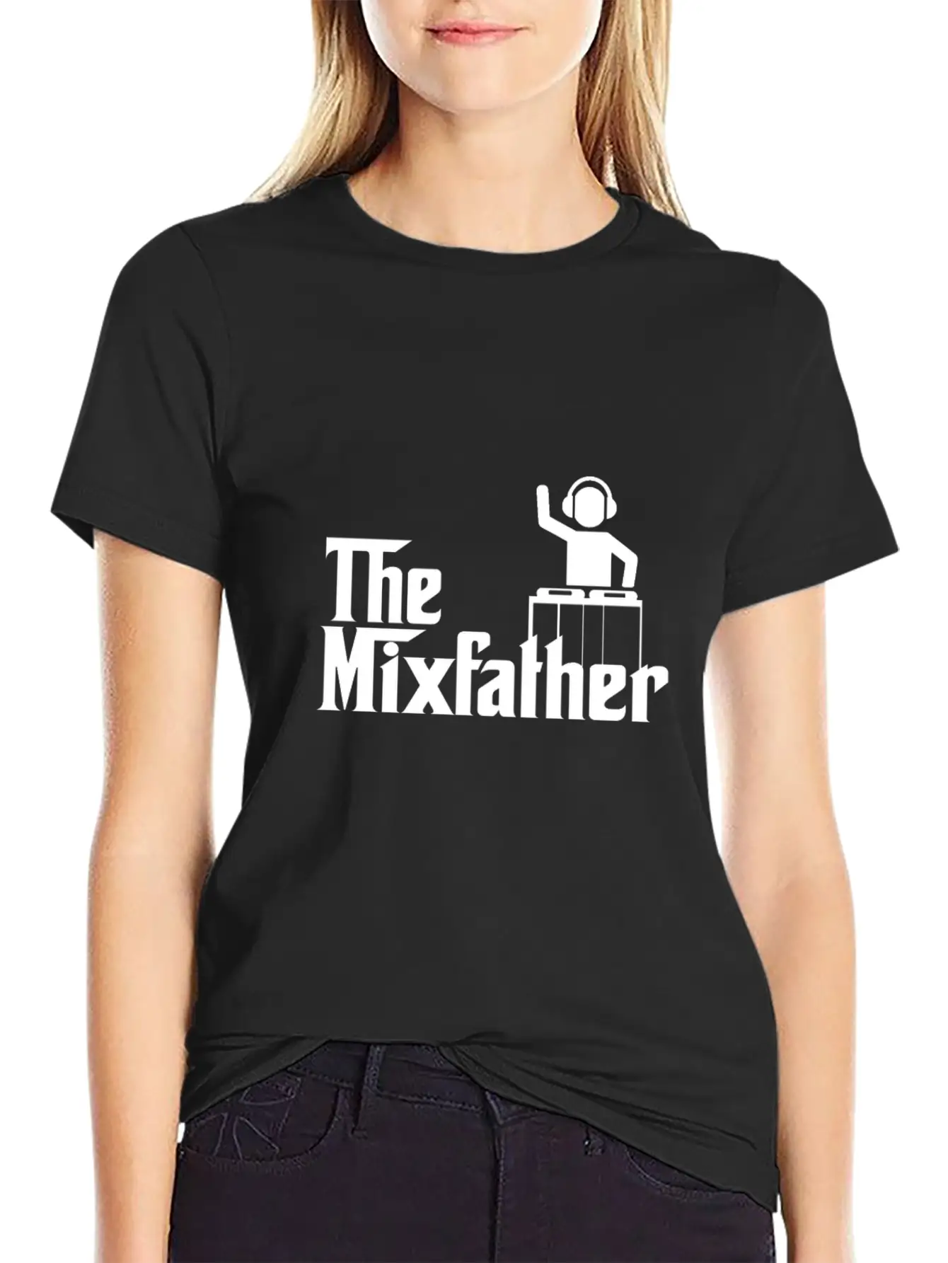 The Mixfather Funny Gift For Disk Jockey DJ Unisex Casual T-Shirt – Clean Design For Daily Comfort
