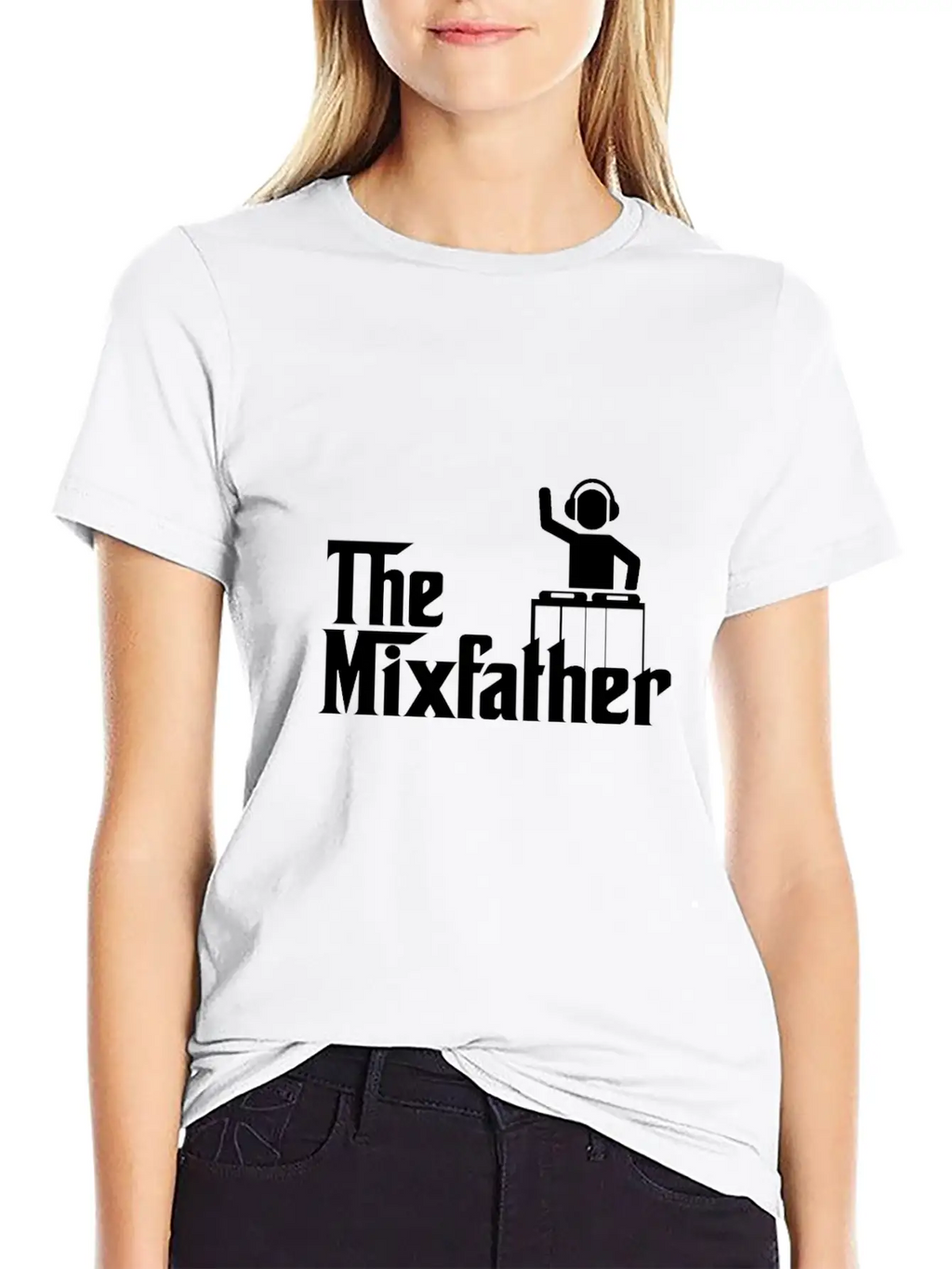 The Mixfather Funny Gift For Disk Jockey DJ Unisex Casual T-Shirt – Clean Design For Daily Comfort