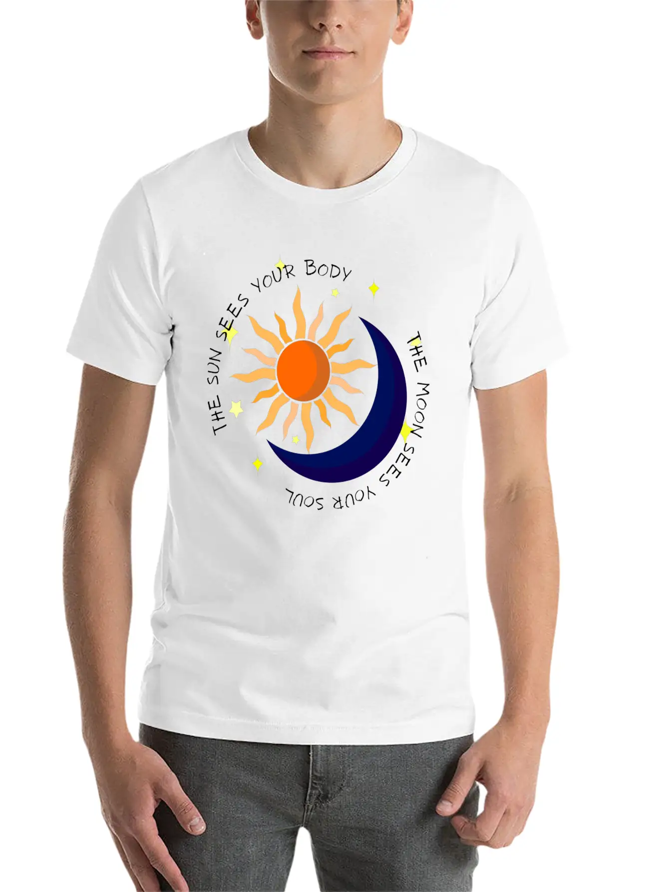 The Moon Sees Your Soul Unisex Casual T-Shirt – Clean Design For Daily Comfort