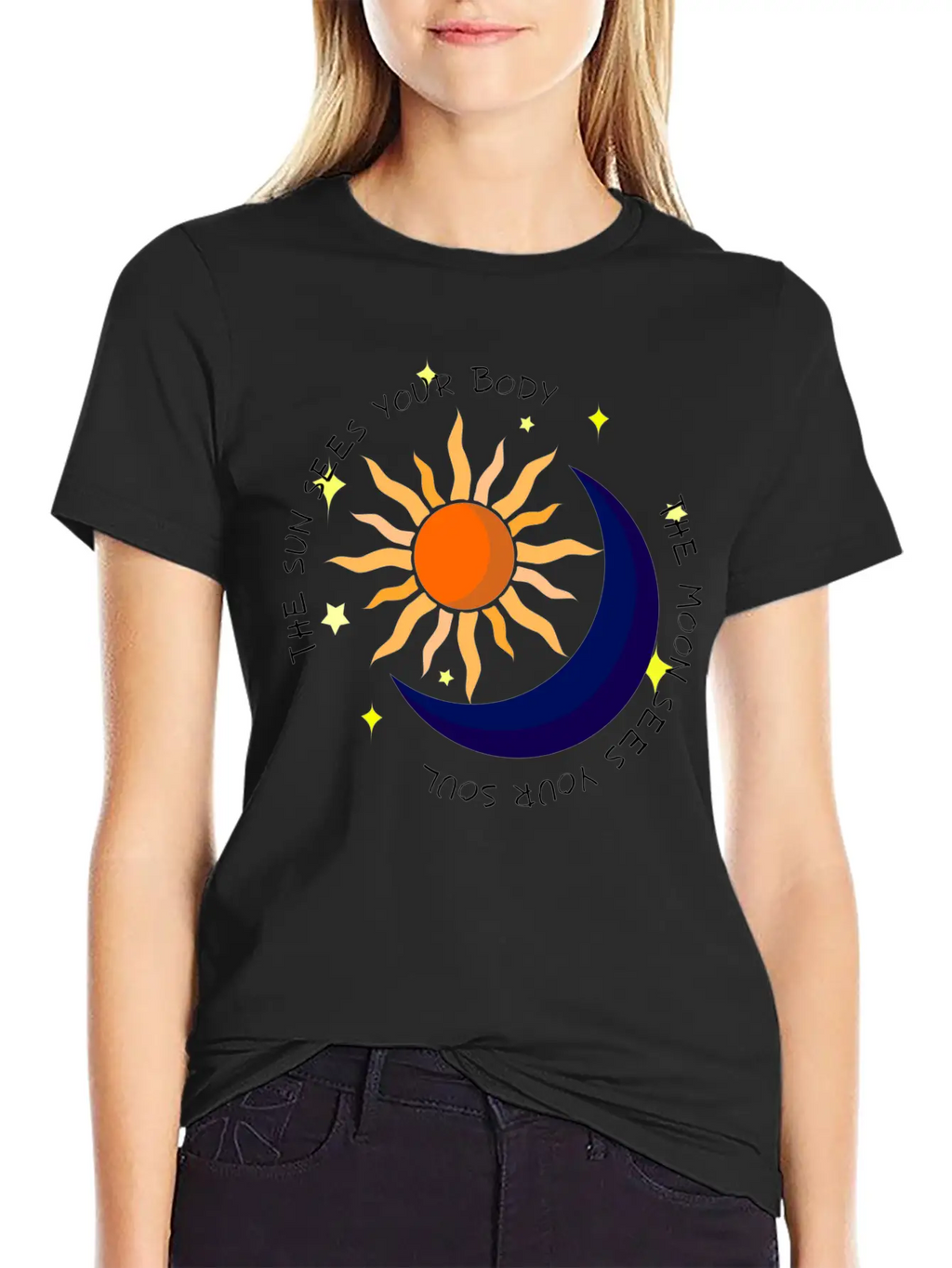 The Moon Sees Your Soul Unisex Casual T-Shirt – Clean Design For Daily Comfort