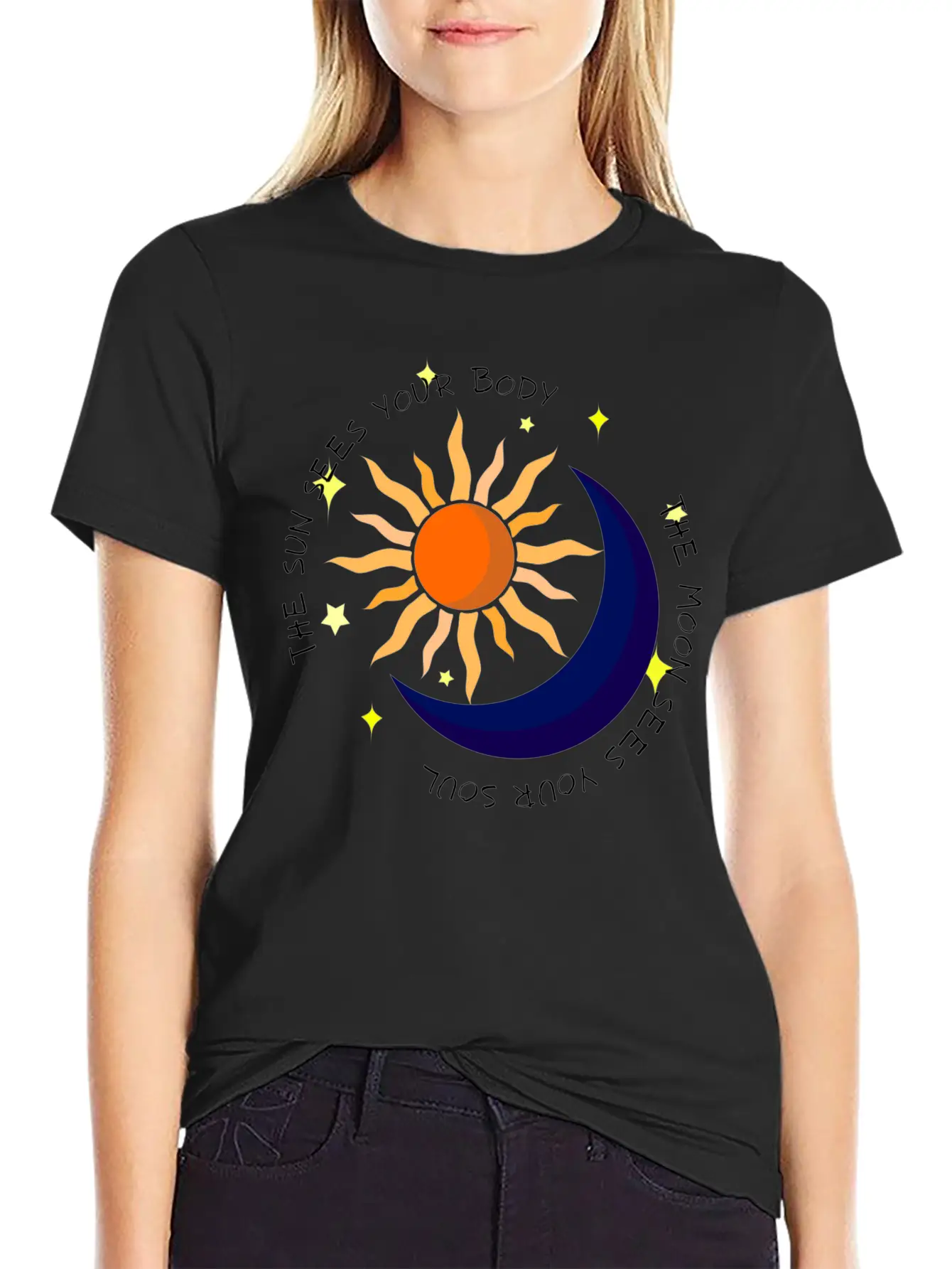 The Moon Sees Your Soul Unisex Casual T-Shirt – Clean Design For Daily Comfort