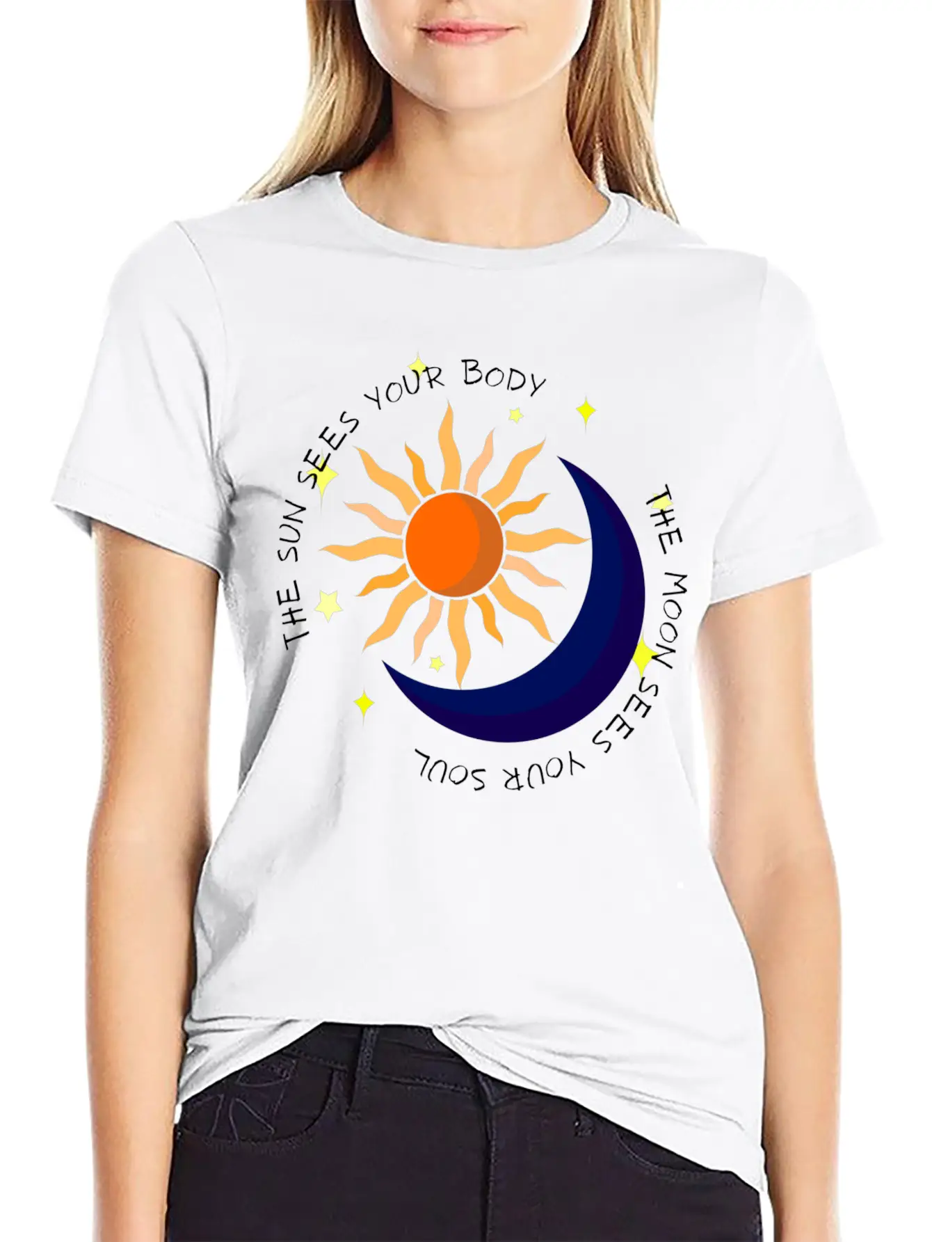 The Moon Sees Your Soul Unisex Casual T-Shirt – Clean Design For Daily Comfort