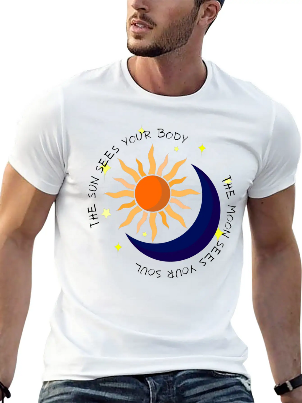 The Moon Sees Your Soul Unisex Casual T-Shirt – Clean Design For Daily Comfort