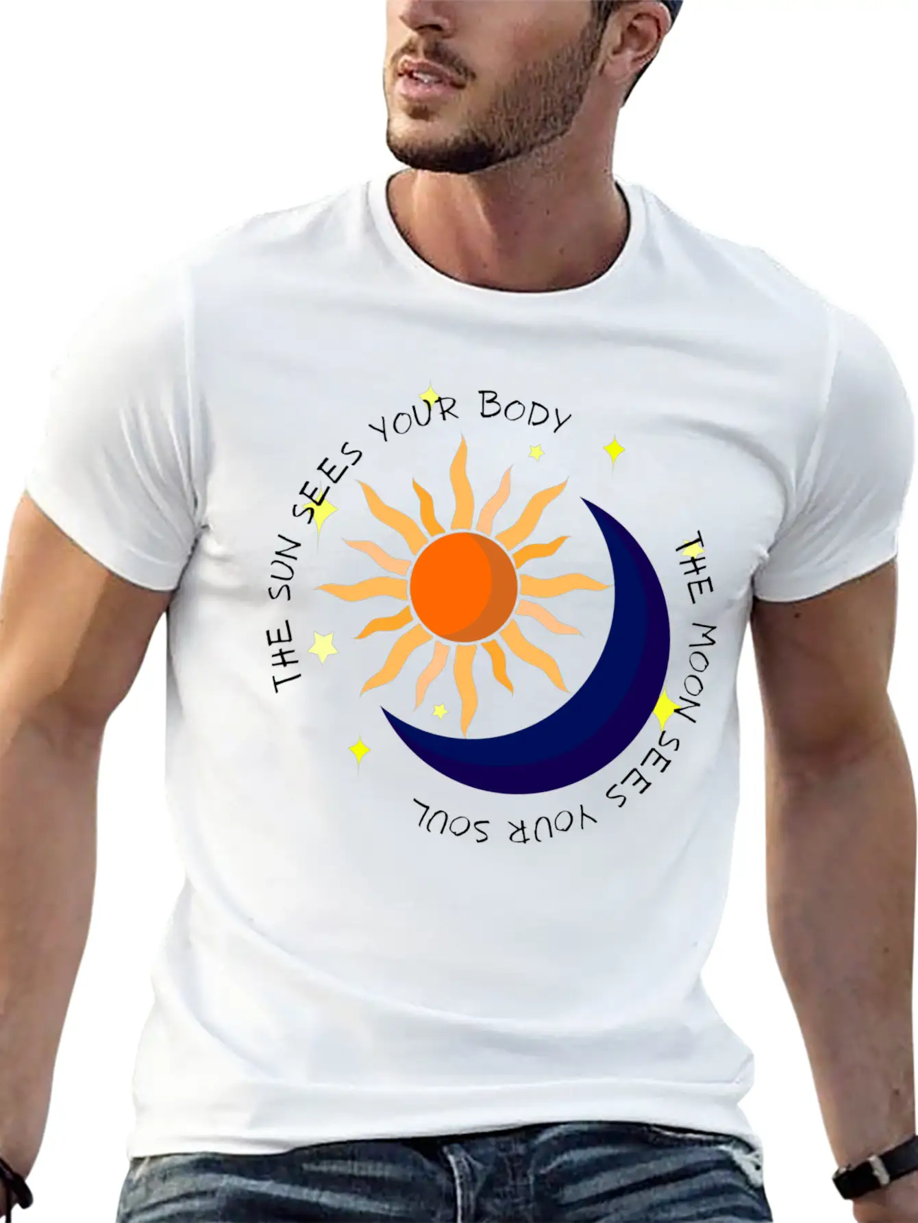 The Moon Sees Your Soul Unisex Casual T-Shirt – Clean Design For Daily Comfort