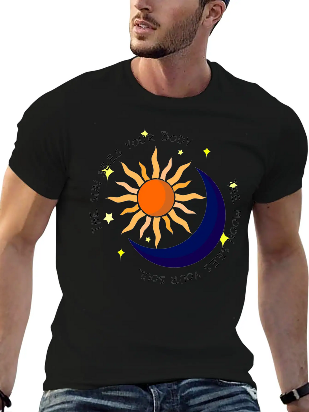 The Moon Sees Your Soul Unisex Casual T-Shirt – Clean Design For Daily Comfort