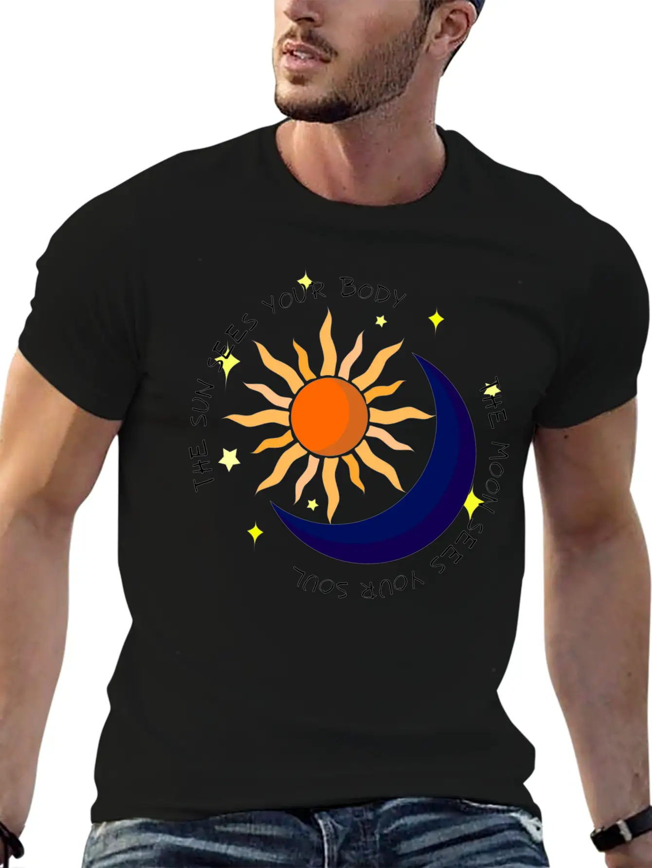 The Moon Sees Your Soul Unisex Casual T-Shirt – Clean Design For Daily Comfort