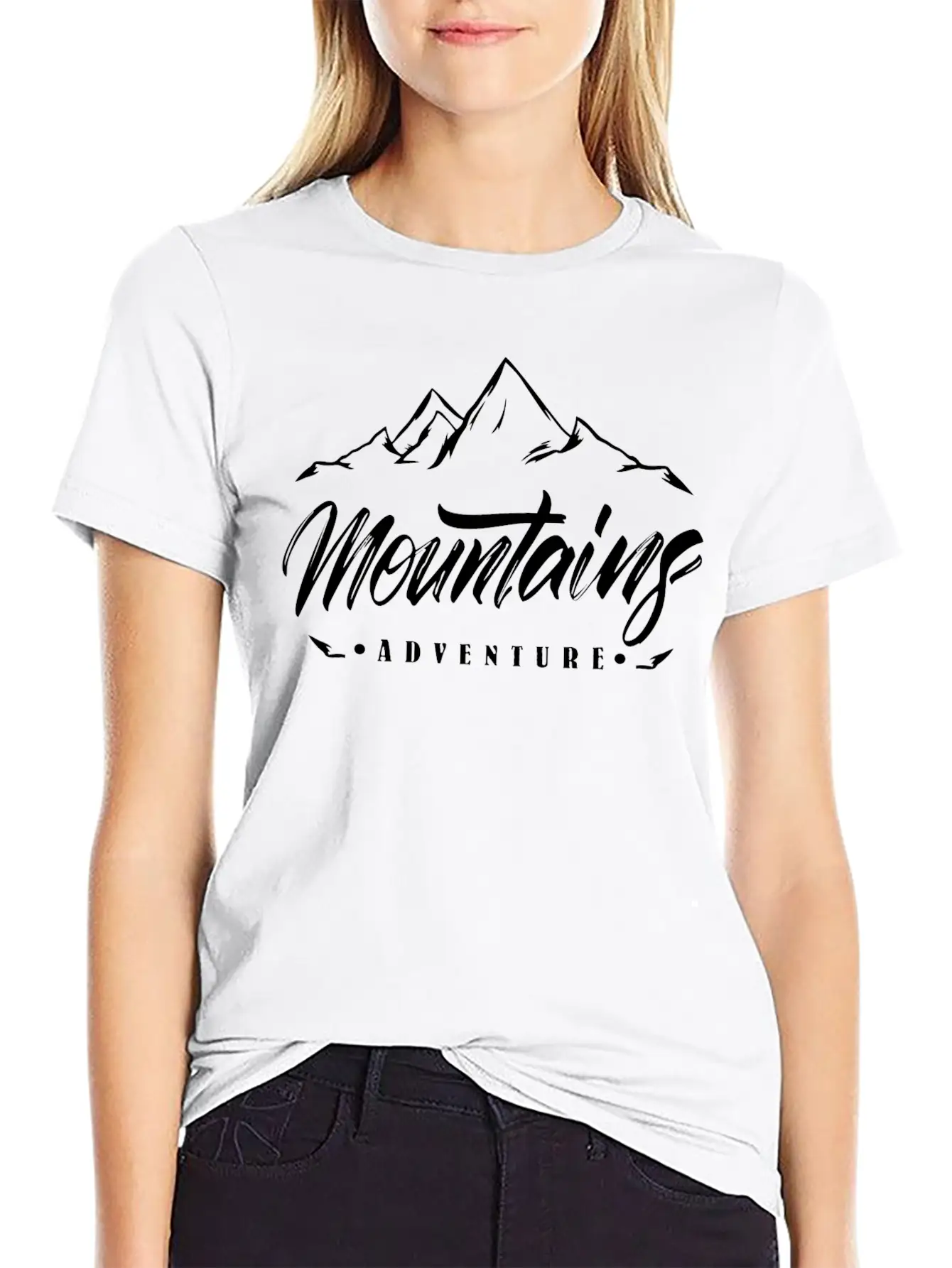 The Mountains - Adventure Unisex Short Sleeve Soft Cotton T-Shirt – Casual Everyday Wear